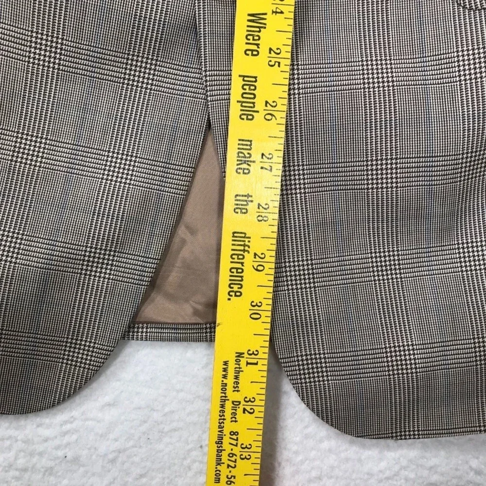 Brooks Brothers Blazer Jacket Men's 40R Wool Houndstooth Plaid 3 Button